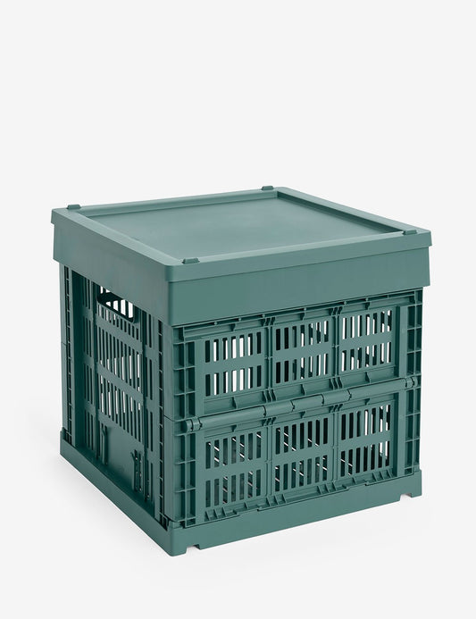 hay colour crate lid plastic medium square / cube