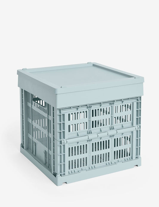 hay colour crate lid plastic medium square / cube