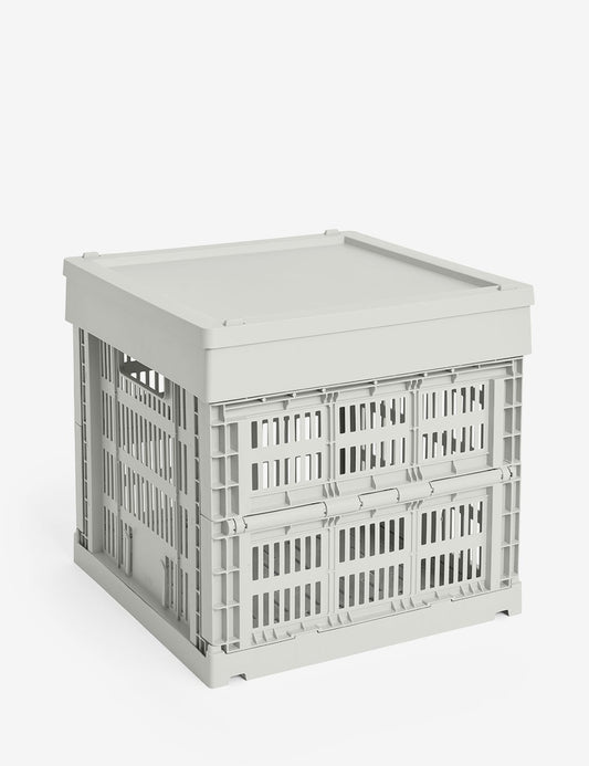 hay colour crate lid plastic medium square / cube