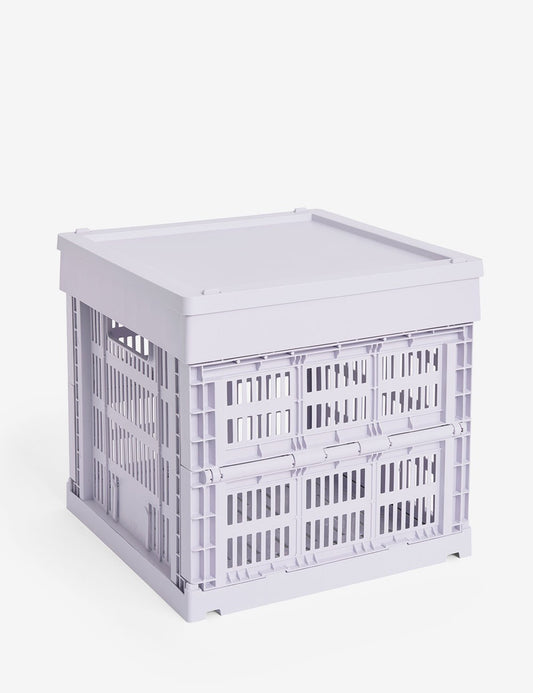 hay colour crate lid plastic medium square / cube