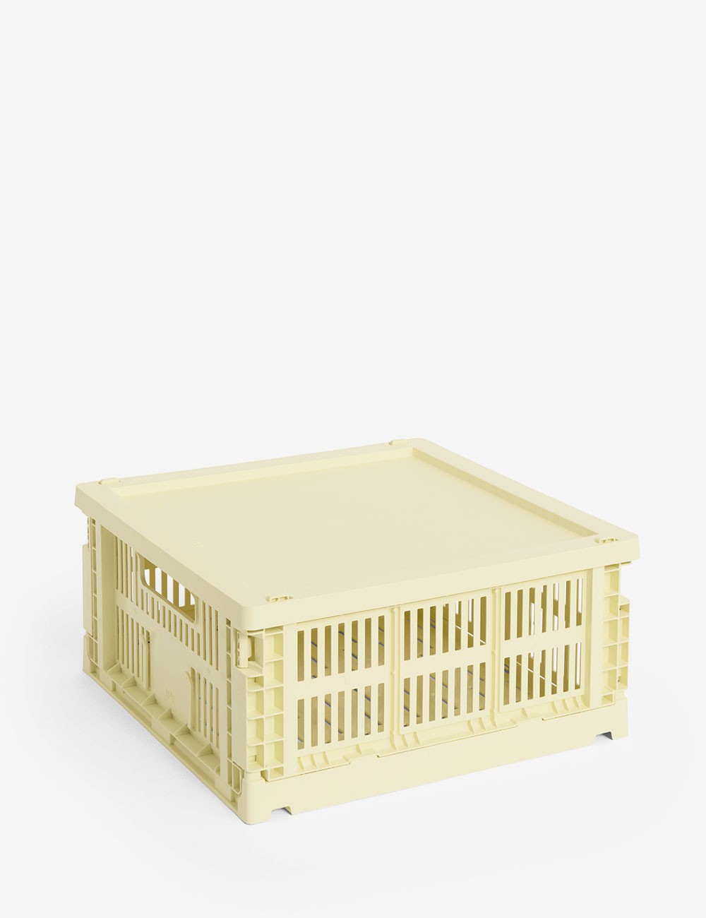 hay colour crate lid plastic medium square / cube