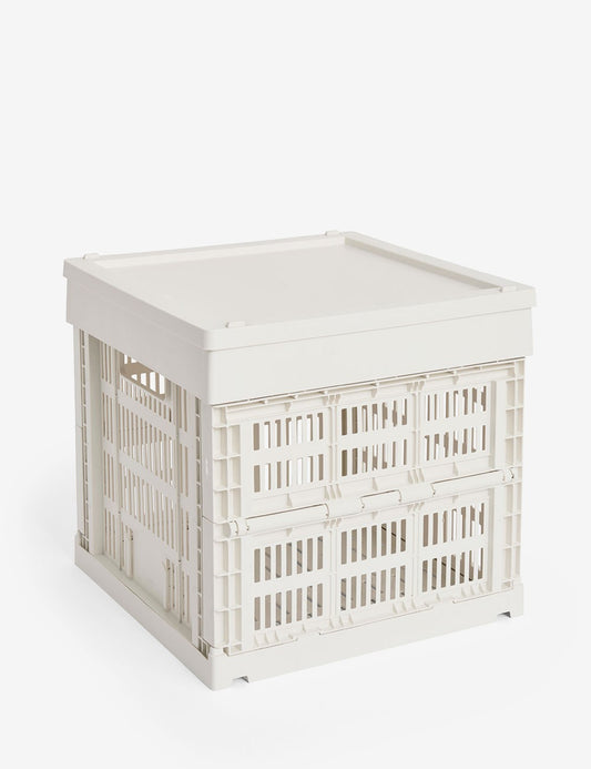hay colour crate lid plastic medium square / cube