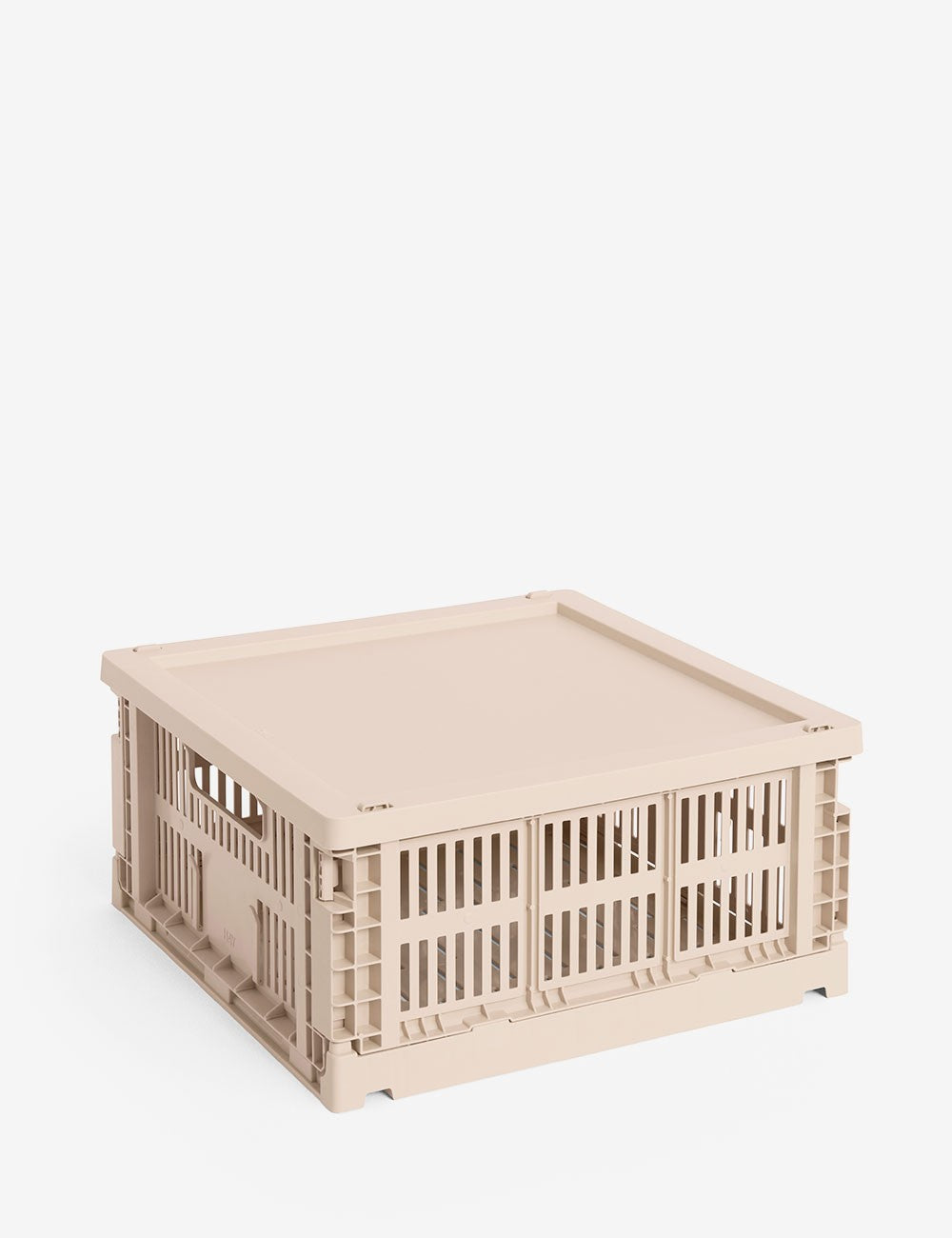 hay colour crate lid plastic medium square / cube
