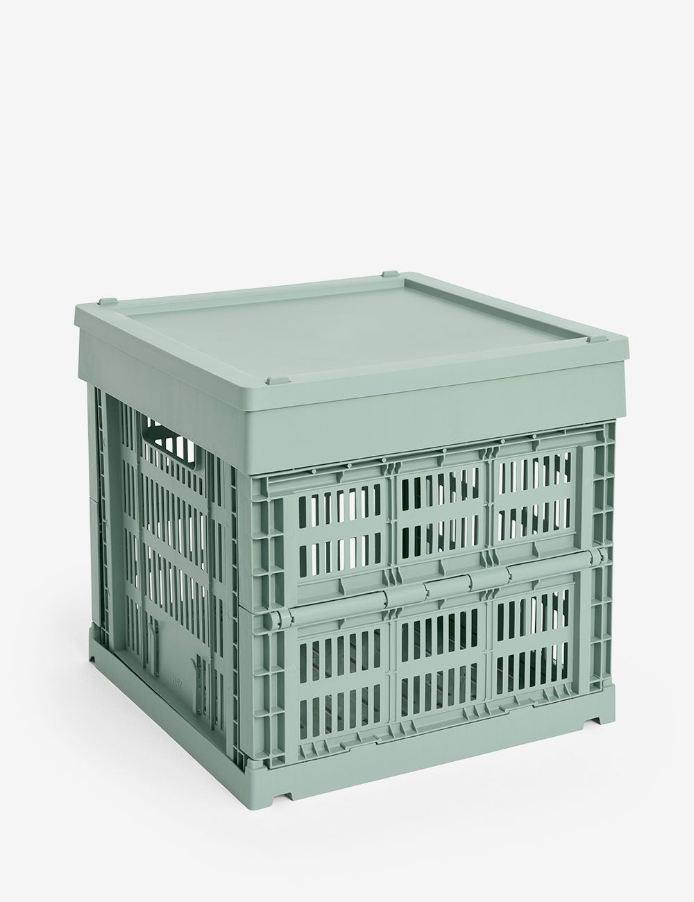hay colour crate lid plastic medium square / cube
