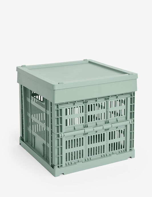 hay colour crate lid plastic medium square / cube