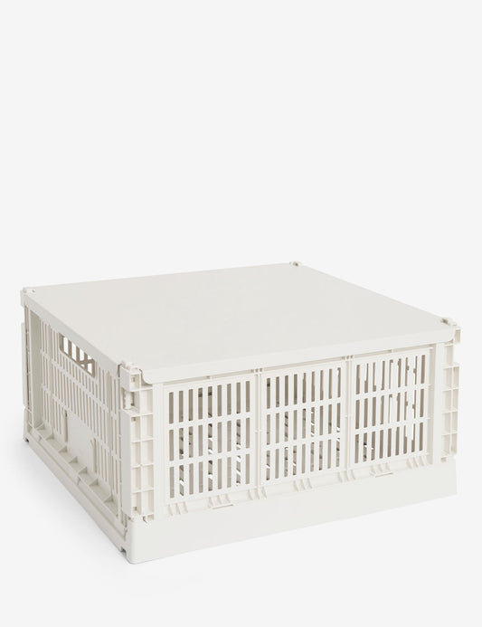 hay colour crate lid plastic large square