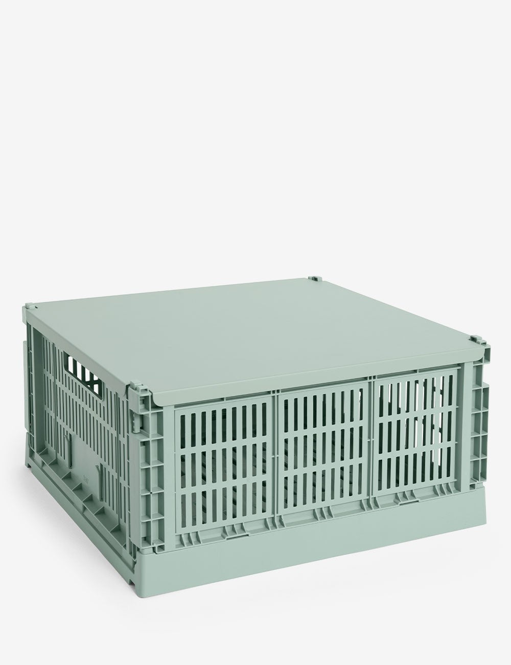 hay colour crate lid plastic large square
