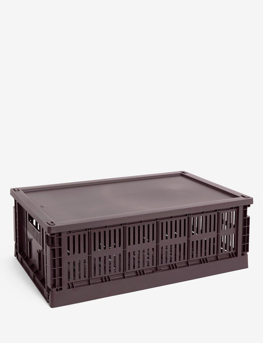 hay colour crate lid plastic large