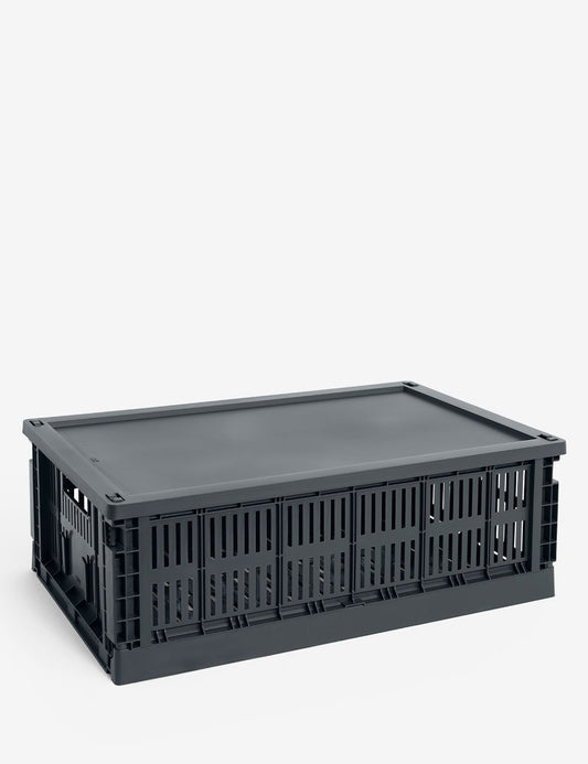 hay colour crate lid plastic large