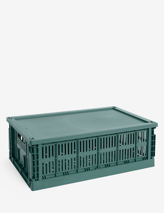 hay colour crate lid plastic large