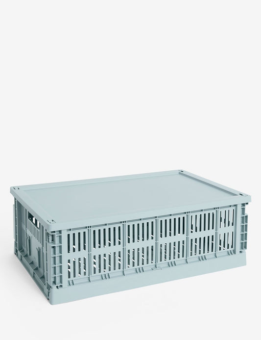 hay colour crate lid plastic large