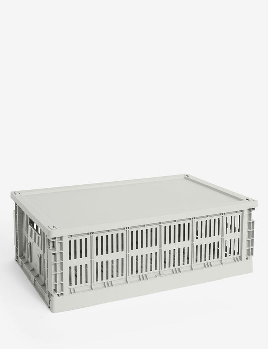 hay colour crate lid plastic large