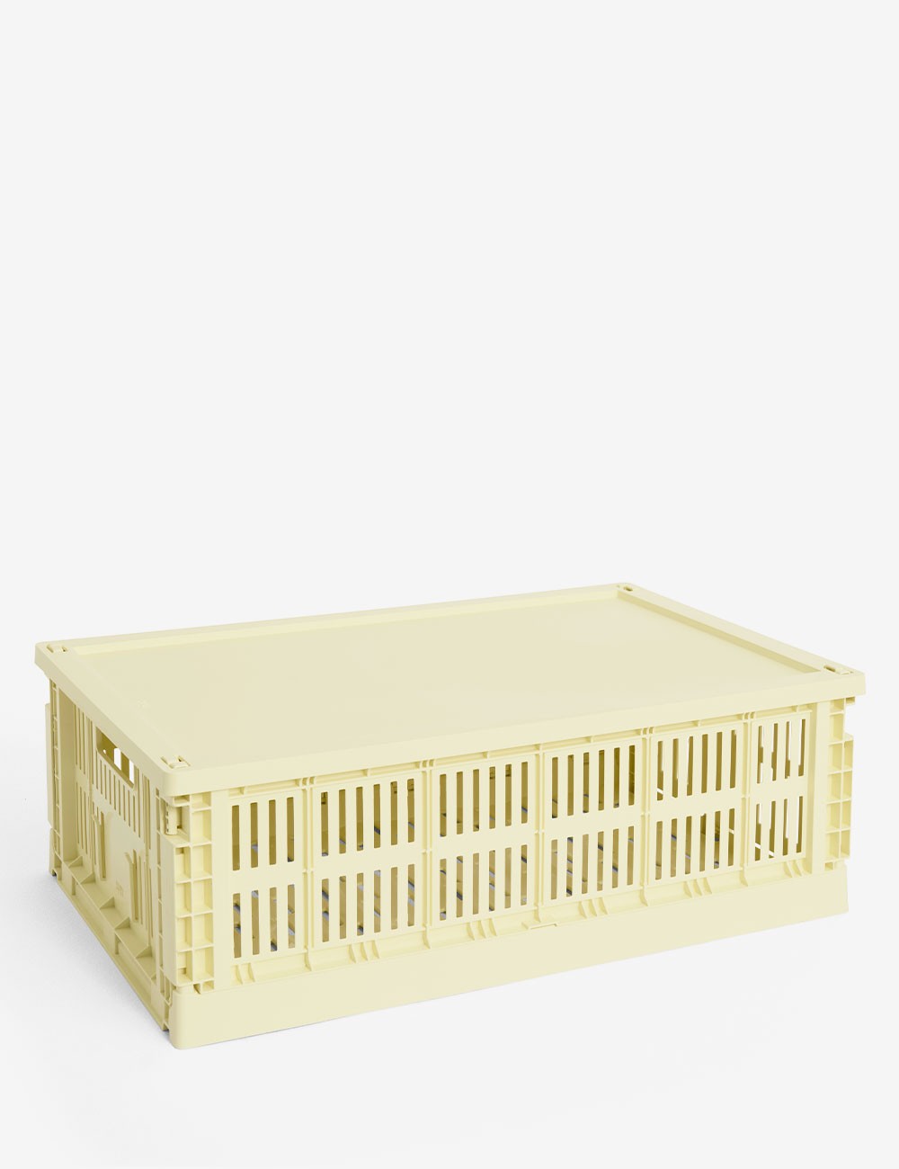 hay colour crate lid plastic large