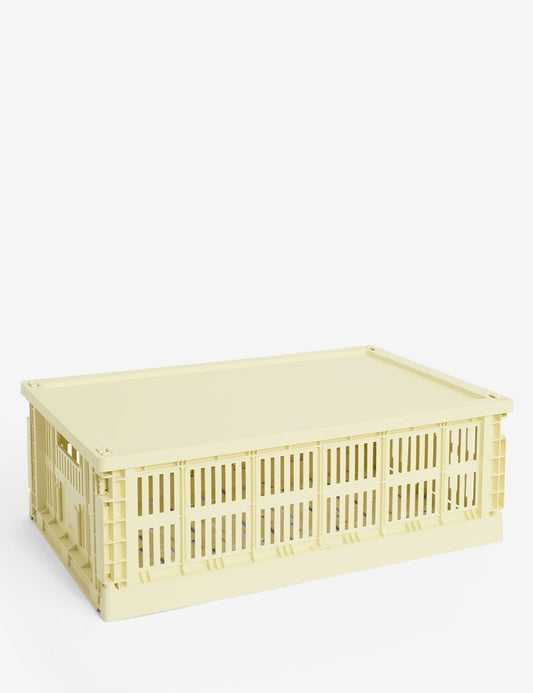 hay colour crate lid plastic large
