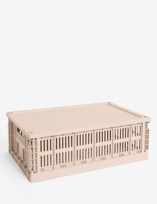 hay colour crate lid plastic large