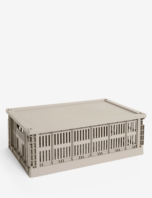 hay colour crate lid plastic large
