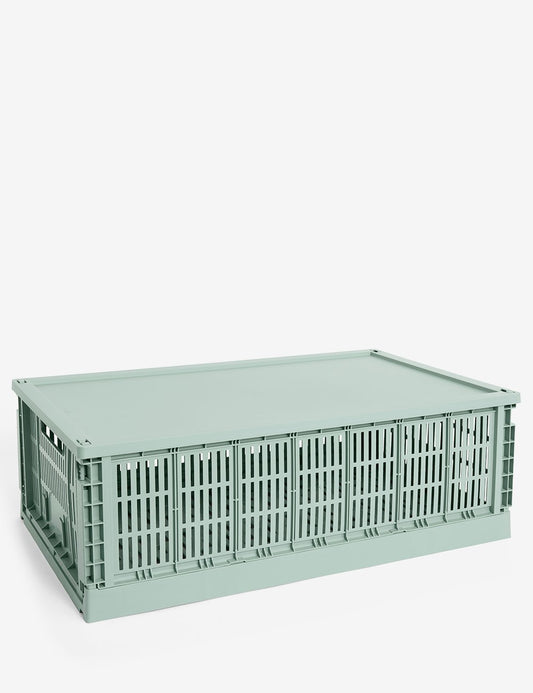 hay colour crate lid plastic x-large