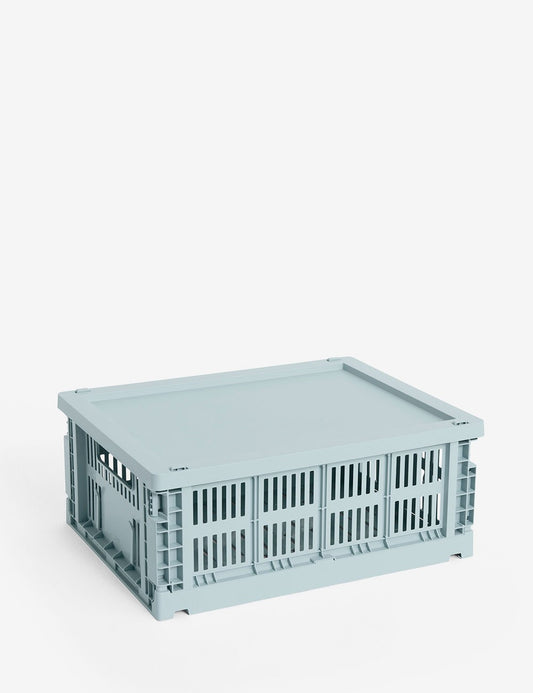 hay colour crate lid plastic medium