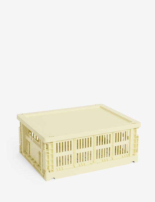 hay colour crate lid plastic medium