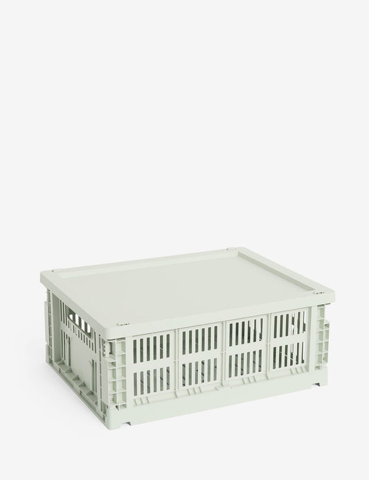 hay colour crate lid plastic medium