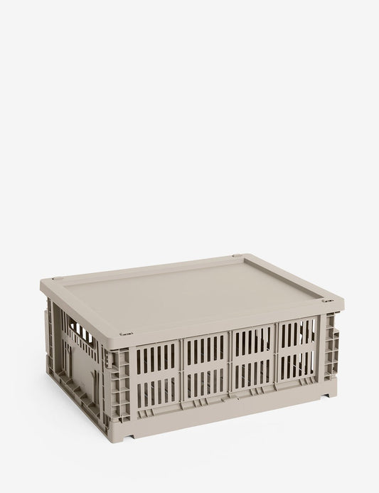 hay colour crate lid plastic medium