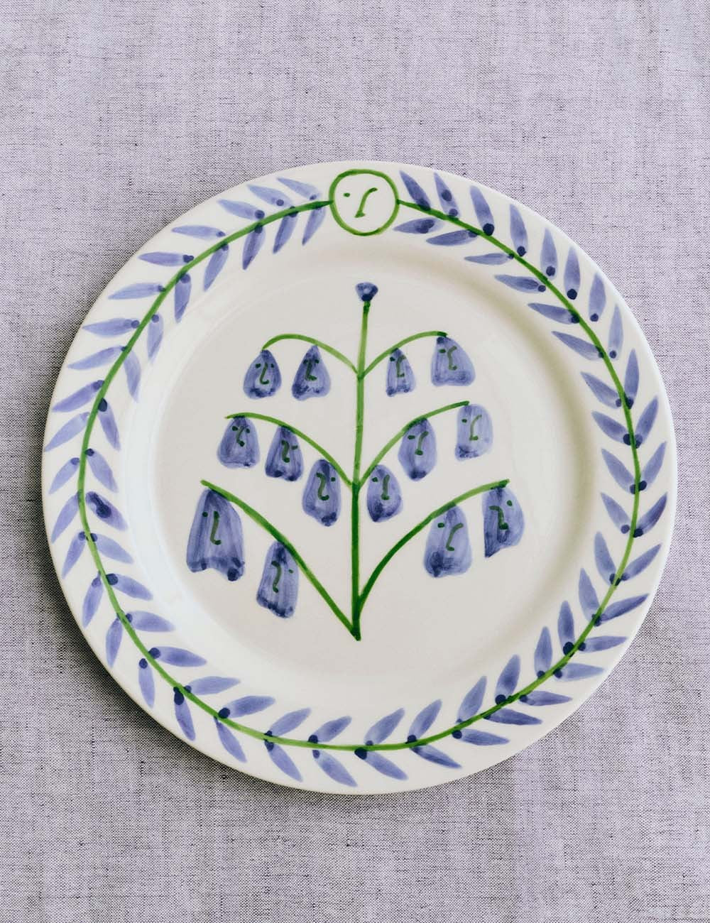 La Pittura plate Bluebells Ø24