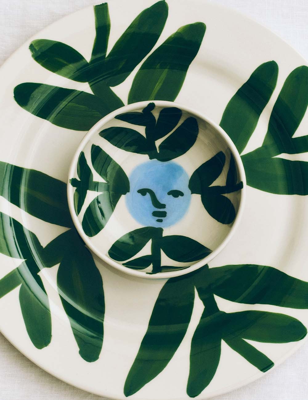 La Pittura bowl  Moon Face Vine Ø12