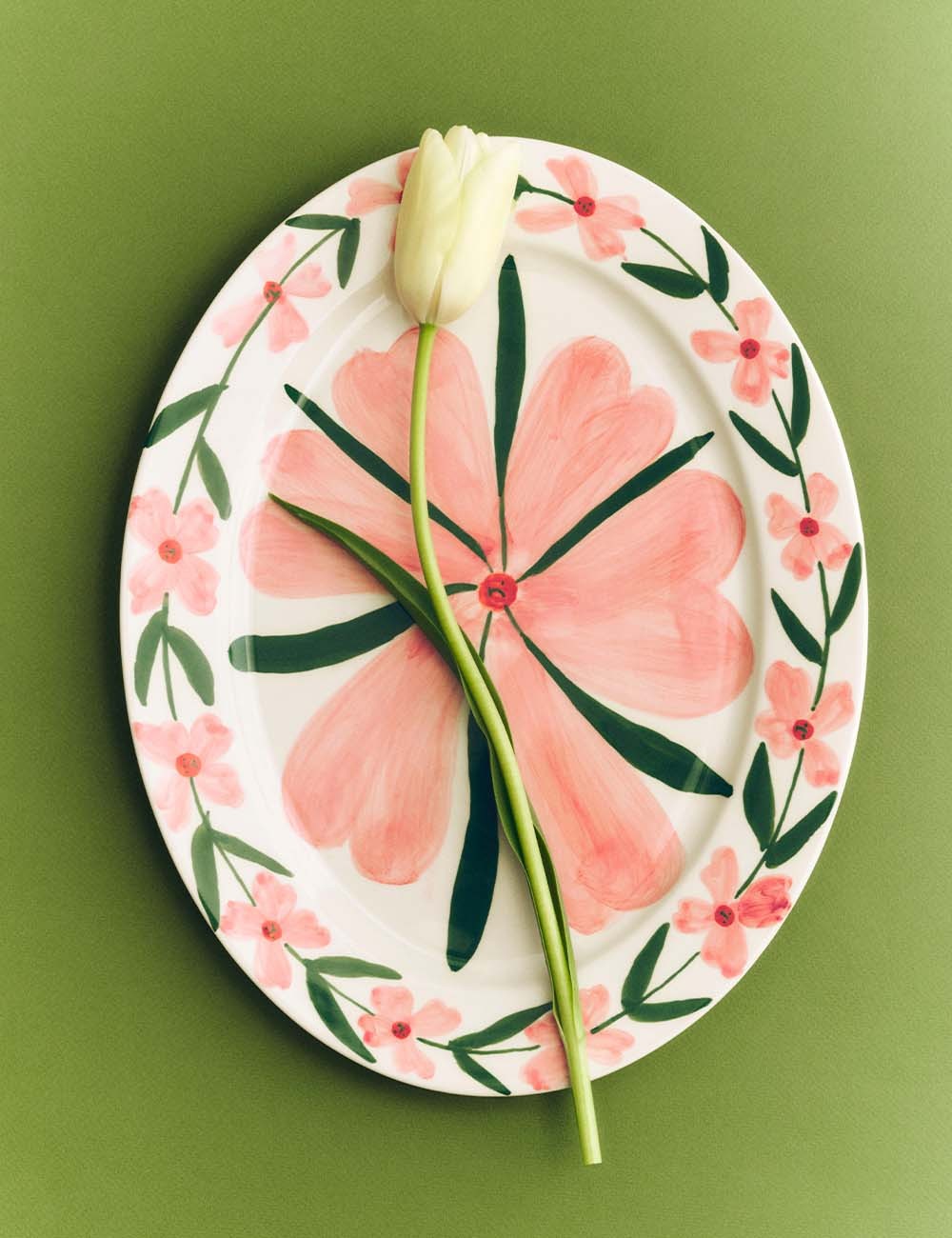 la pittura oval serving platter
