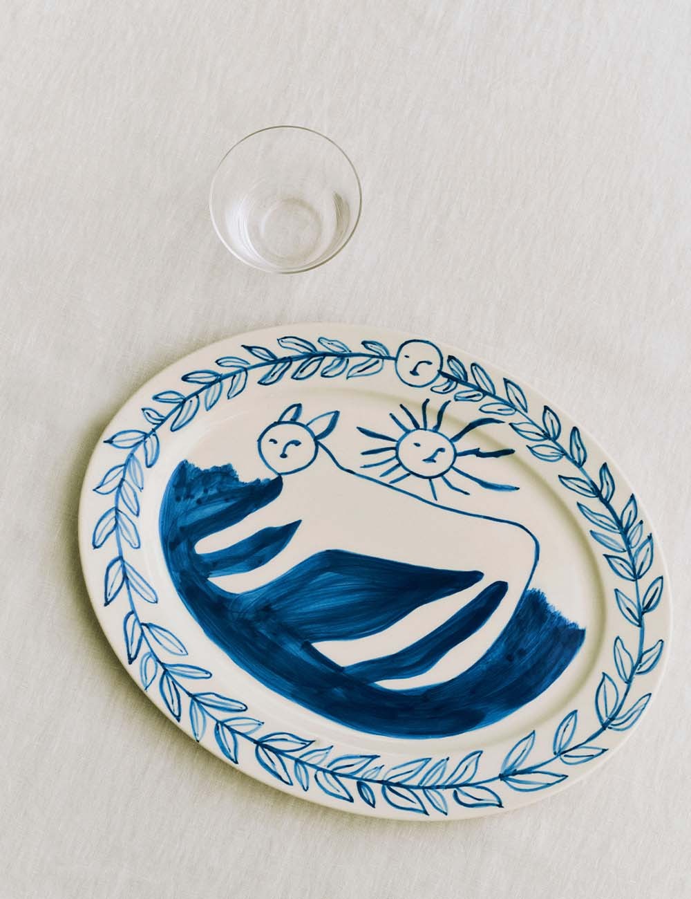 la pittura oval serving platter
