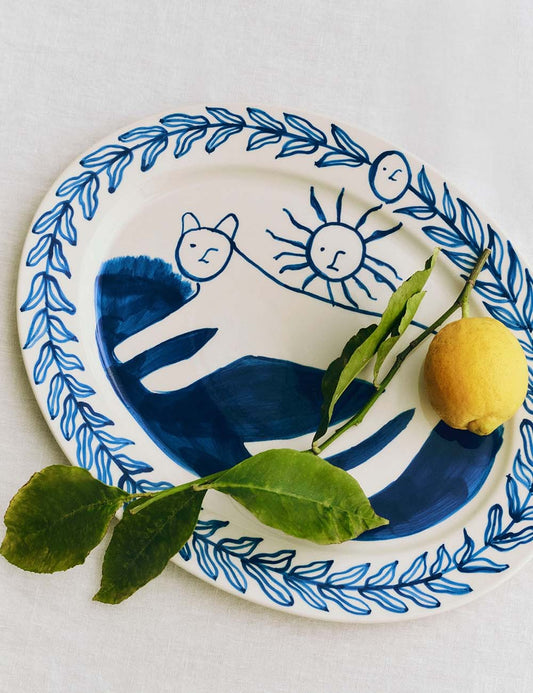 la pittura oval serving platter