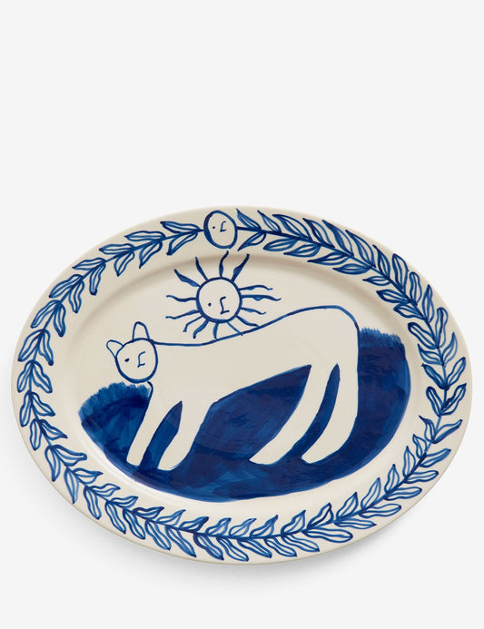 la pittura oval serving platter