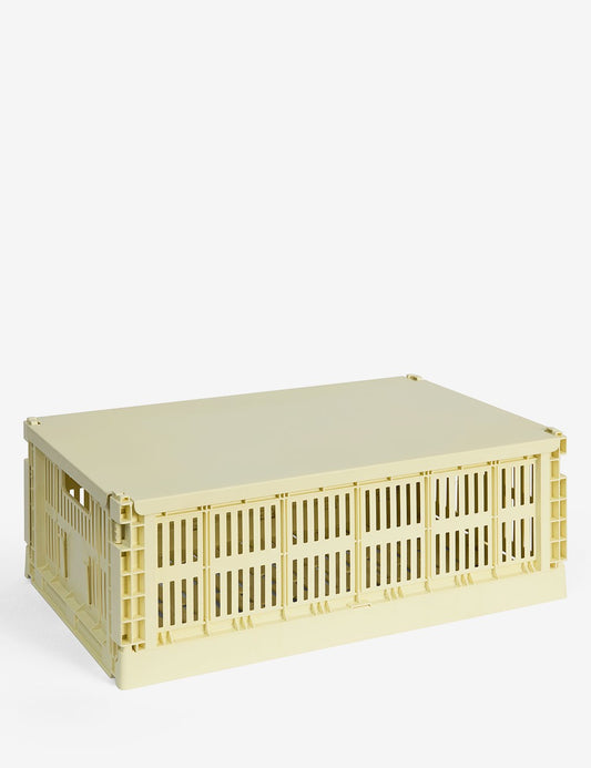 hay colour crate lid metal large