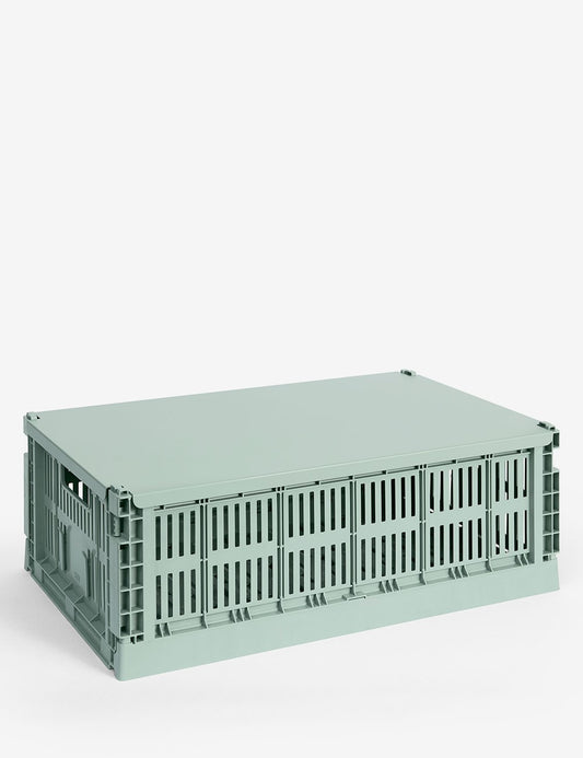 hay colour crate lid metal large