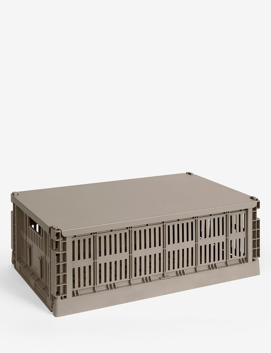 hay colour crate lid metal large