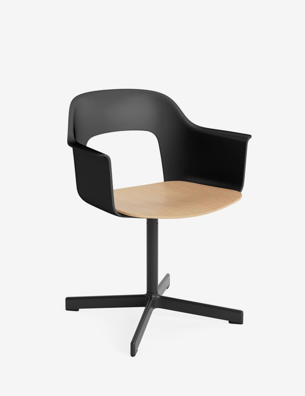 LAYOUT ARMCHAIR 232 BLACK/OAK