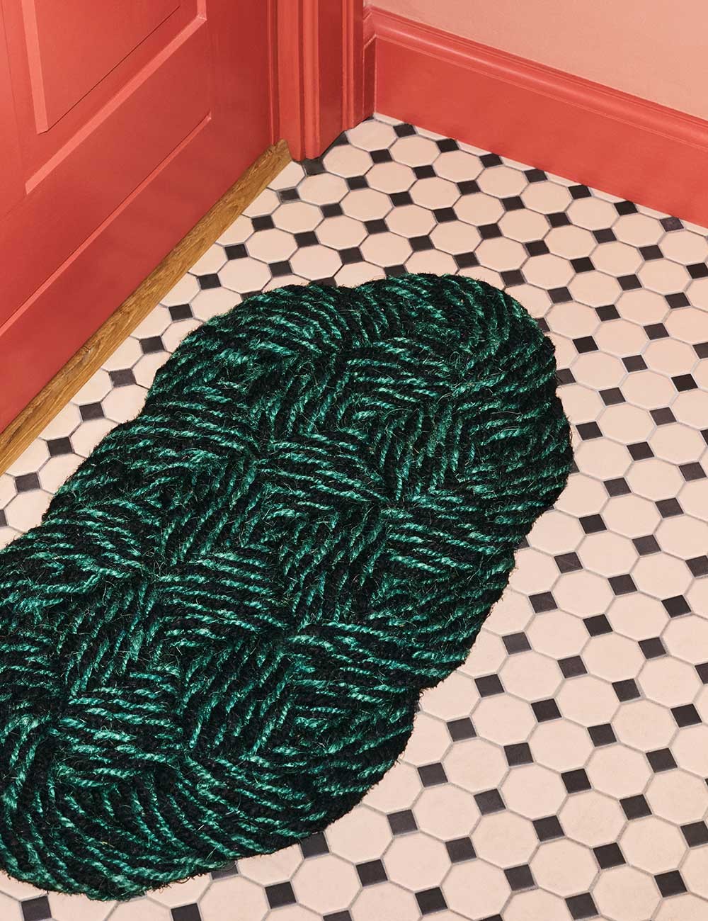 coco door mat swirl