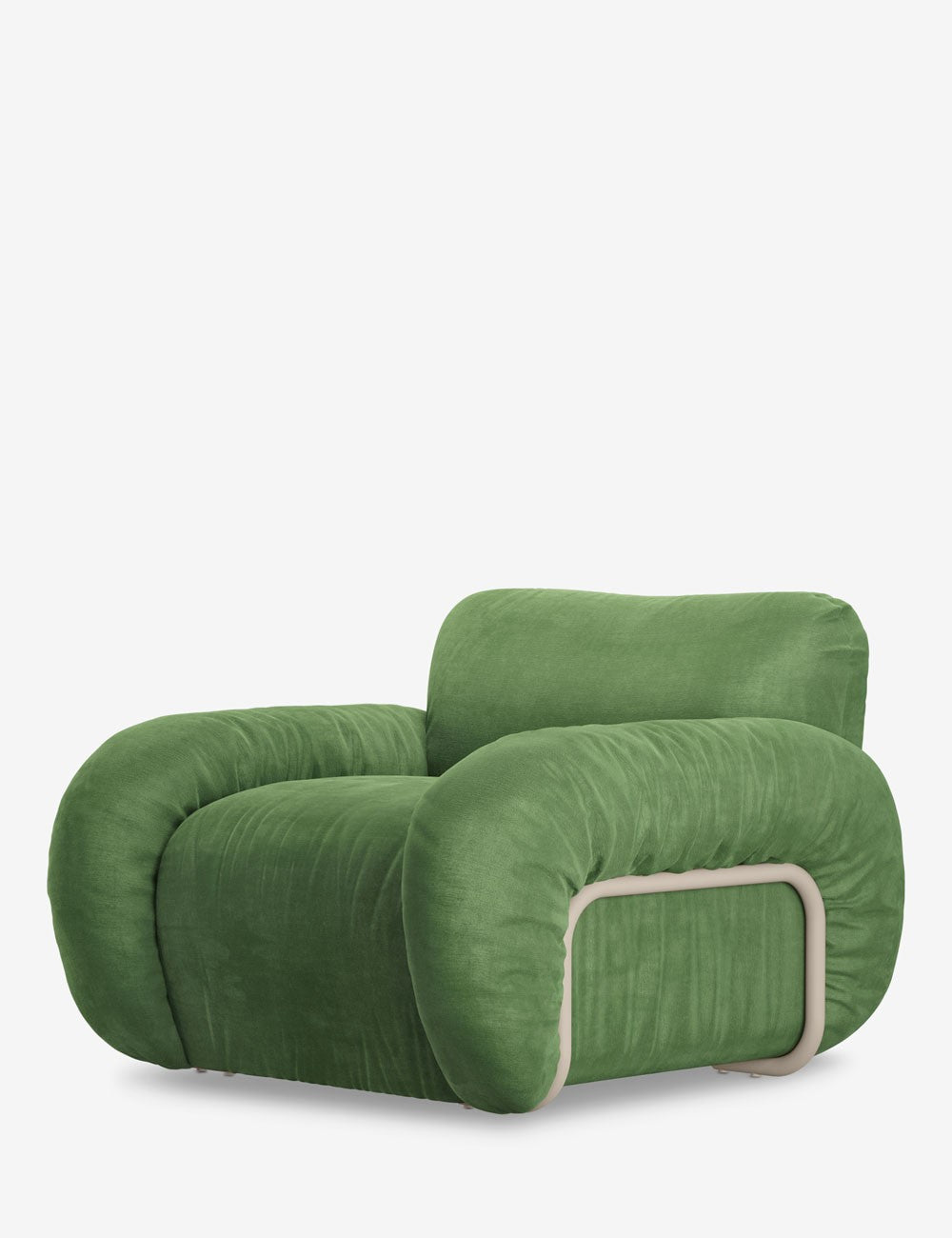 poltrona arc lounge in velluto reale