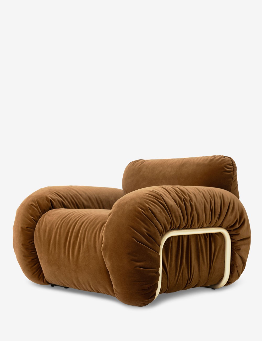 poltrona arc lounge in velluto reale