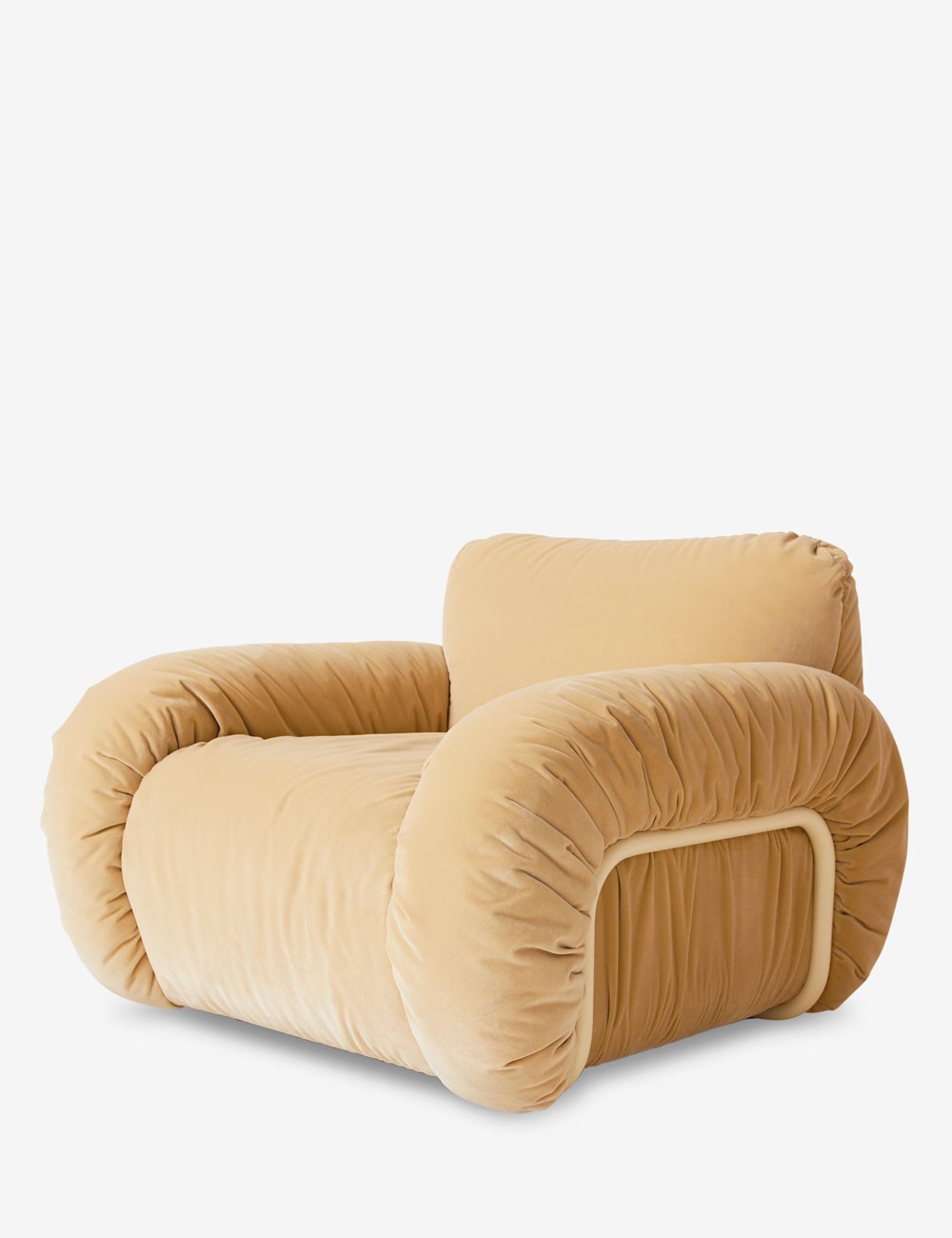 poltrona arc lounge in velluto reale