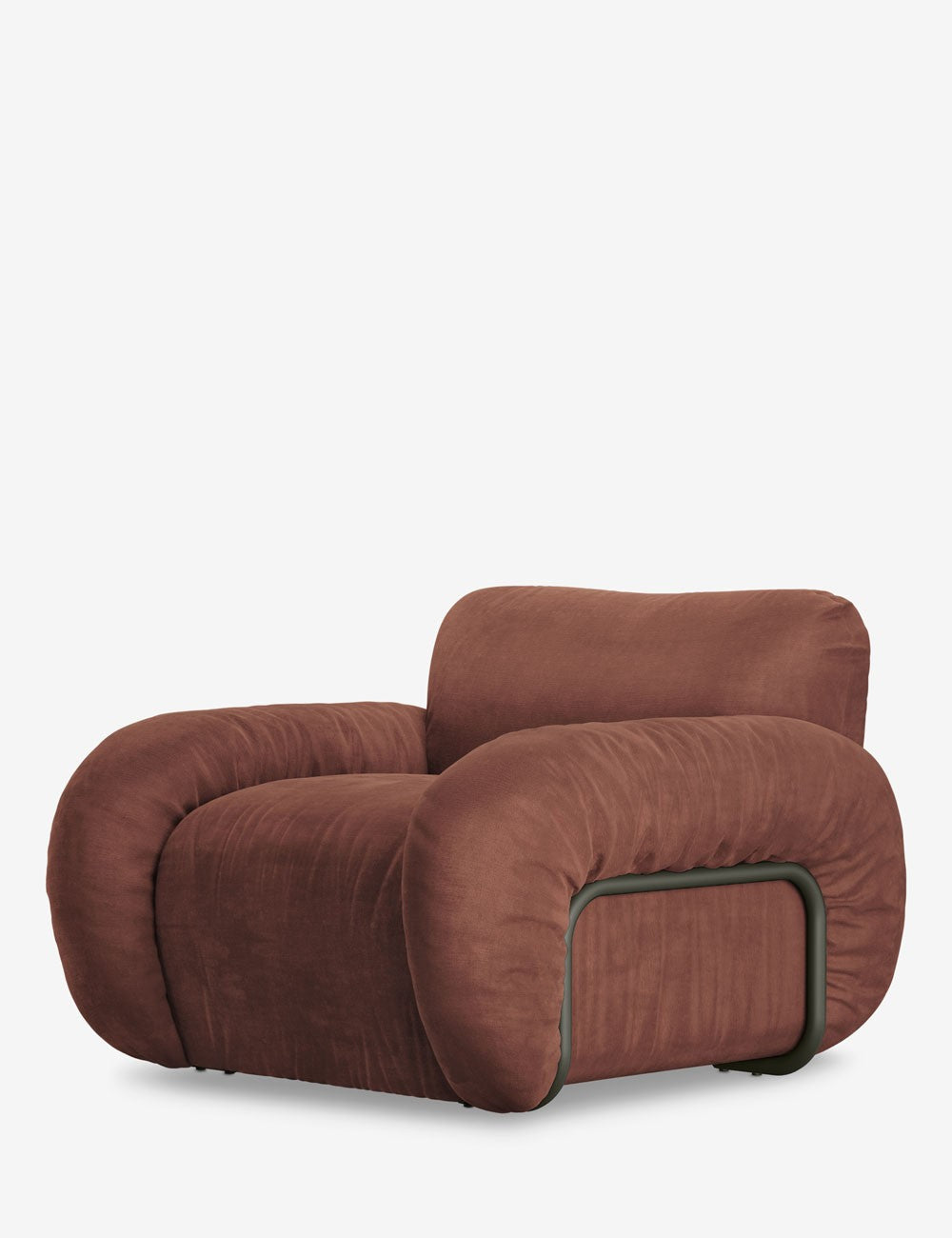 poltrona arc lounge in velluto reale