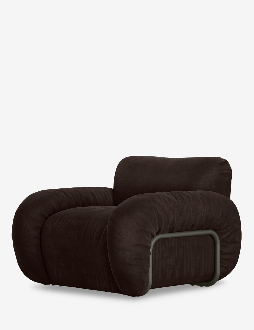 poltrona arc lounge in velluto reale