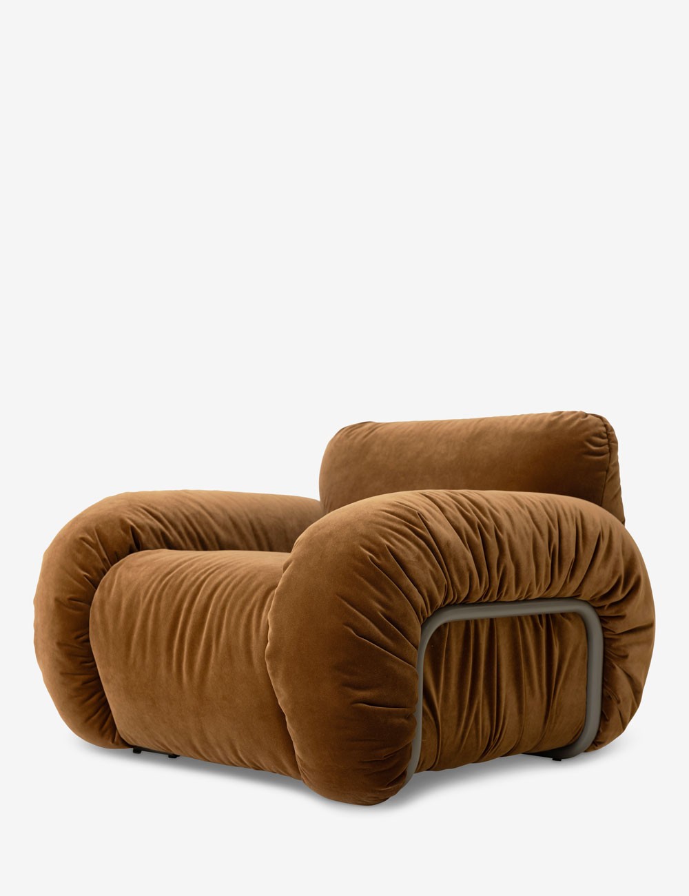poltrona arc lounge in velluto reale