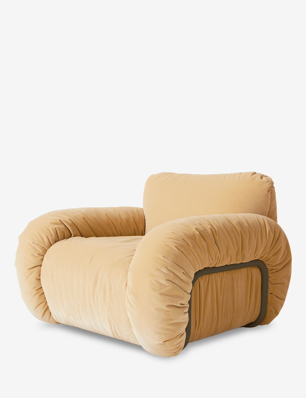 poltrona arc lounge in velluto reale