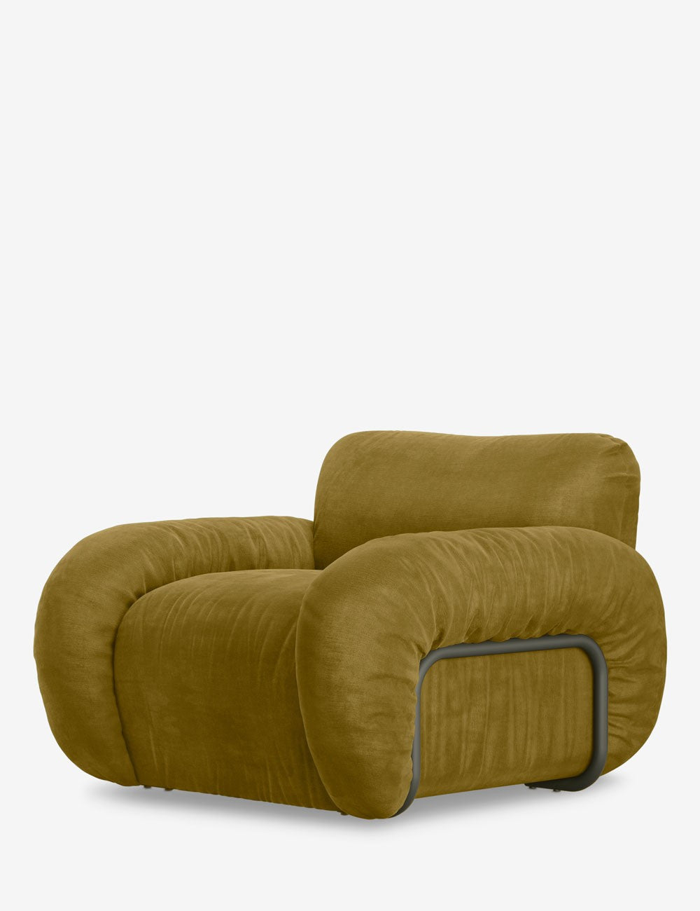 poltrona arc lounge in velluto reale