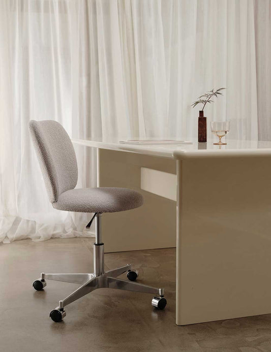 rico chair w.castors soft bouclé natural expo