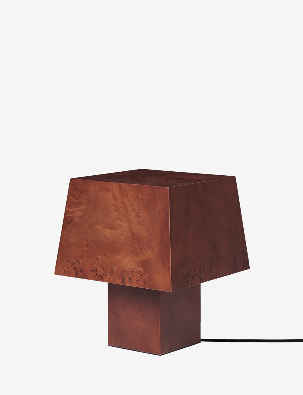 burl table lamp