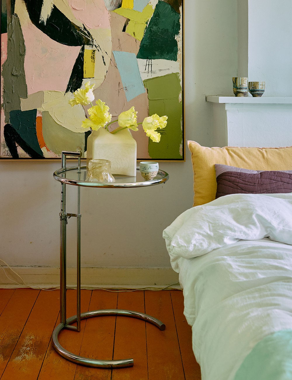 Candleholder low cream