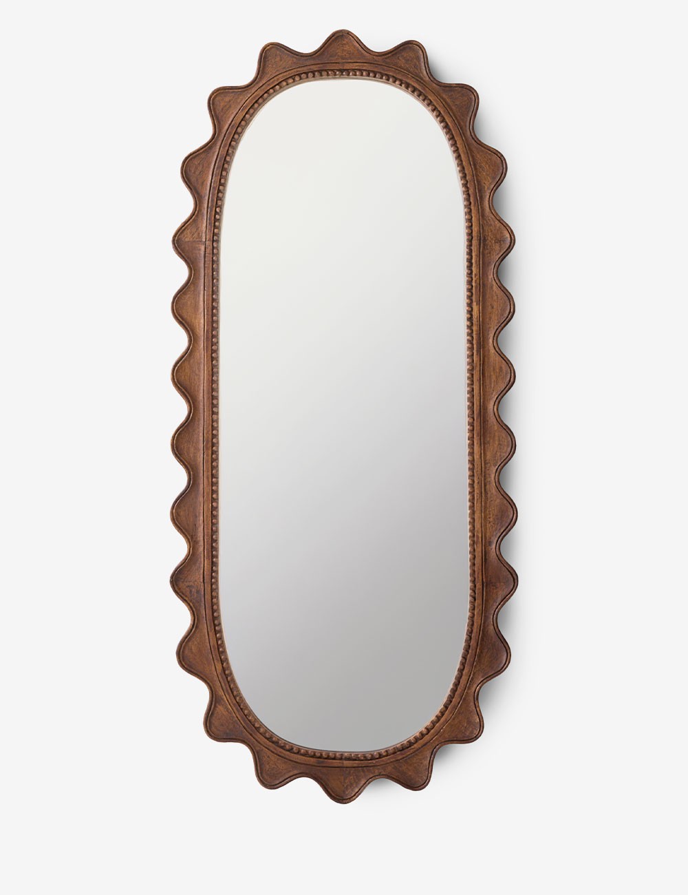 miroir ondulé en bois