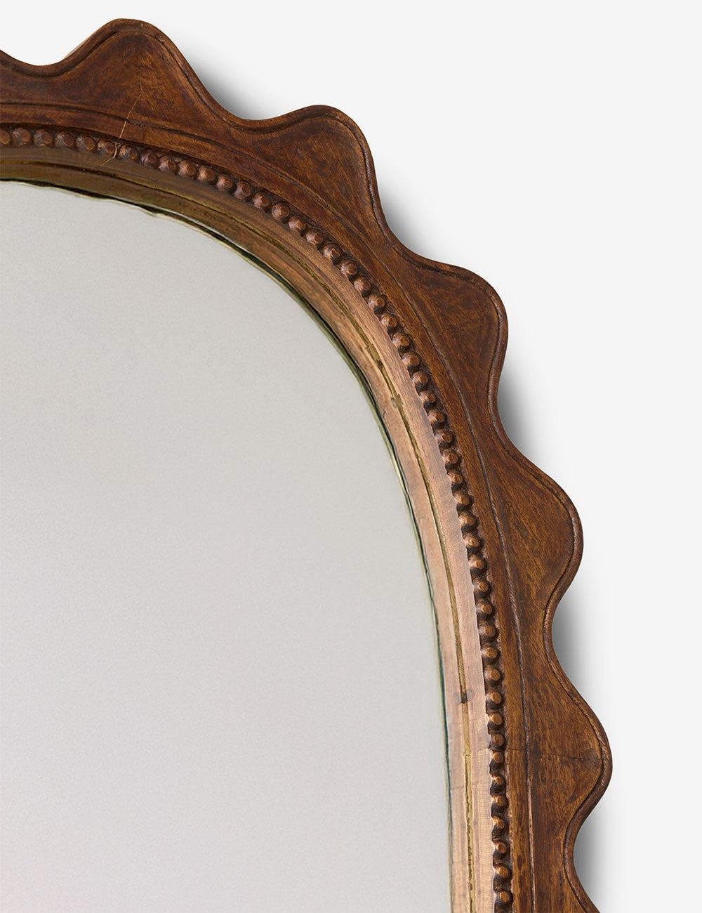 miroir ondulé en bois