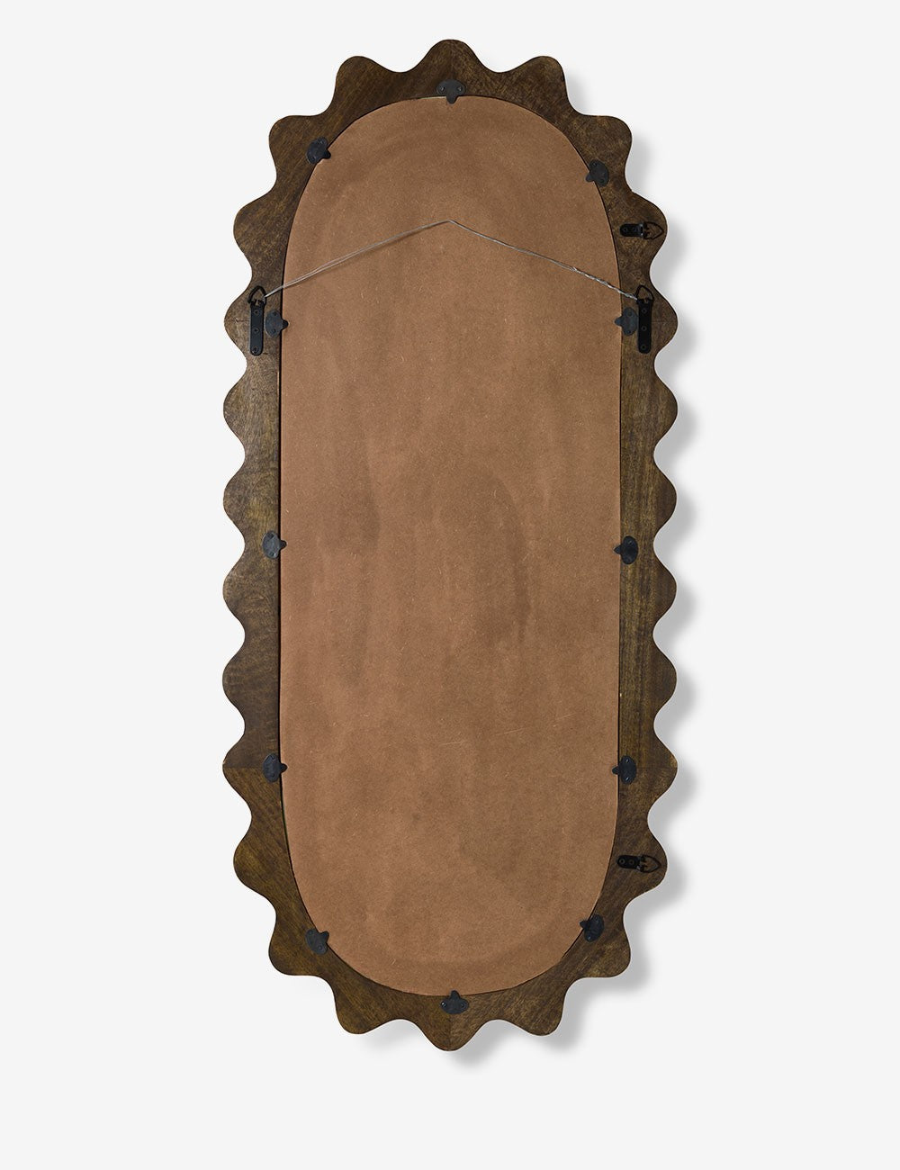 miroir ondulé en bois